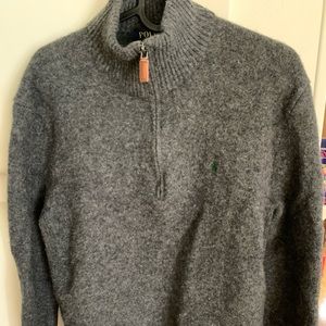Gray Polo half zip
